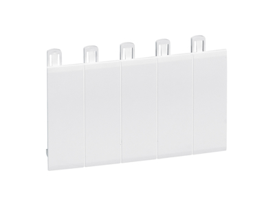 Clip-on plade for Legrand tavler 5 moduler, RAL9010 (hvid)