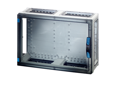 Hensel ENYSTAR tom kasse uden sider 360x540x186 mm - Transparent dør