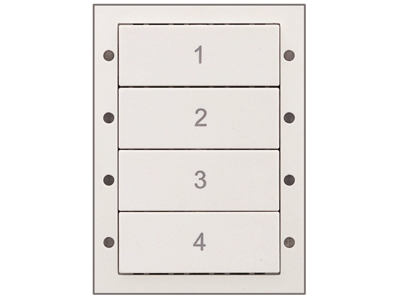 Helvar DALI 137W panel med 4 tryk - Hvid