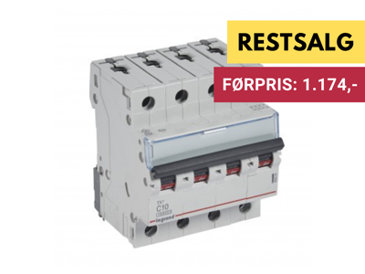 TX3 Automat C 10A 4P 4M 10/10kA