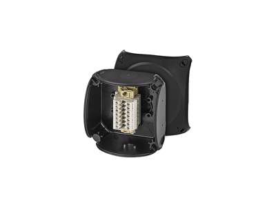 ATEX forgreningsdåse 0,5-4 mm², 7 klemrækker, 93x93x62 mm - Sort
