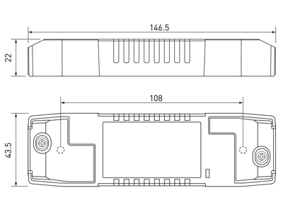 Helvar LED mini driver med aflastning LC22MINI-CC-125-500-SR (ON/OFF)