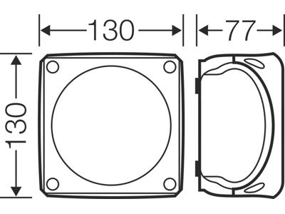 Forgreningsdåse 0,5-6 mm² Cu, 130x130x77 mm, IP66 - Grå