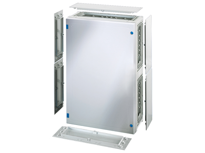 Hensel ENYSTAR tom kasse med sider 546x366x163 mm - Grå dør